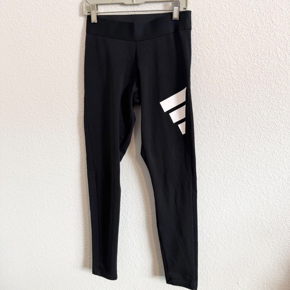 Adidas Primegreen Black Logo Leggings Womens Small Zipper Pocket Athletic Tights